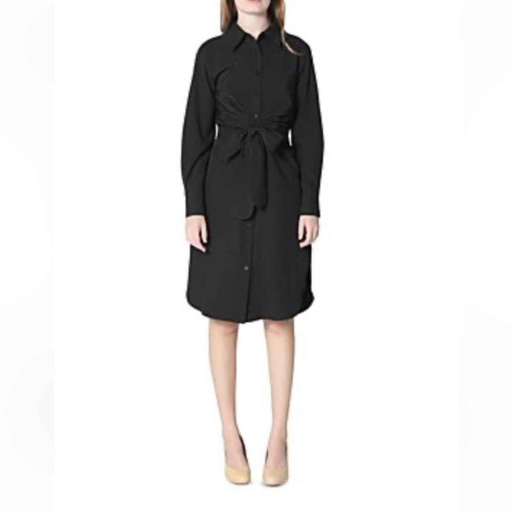 NWT Sutton Studio Shirtwaist Dress in Dark Navy Longsleeve